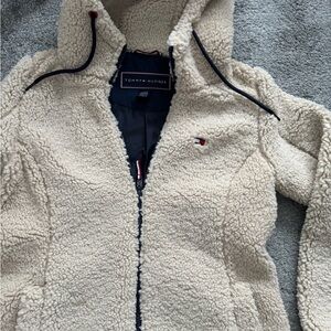 Tommy Hilfiger Women's Sherpa - Tan/Cream - Size XSmall (runs big)